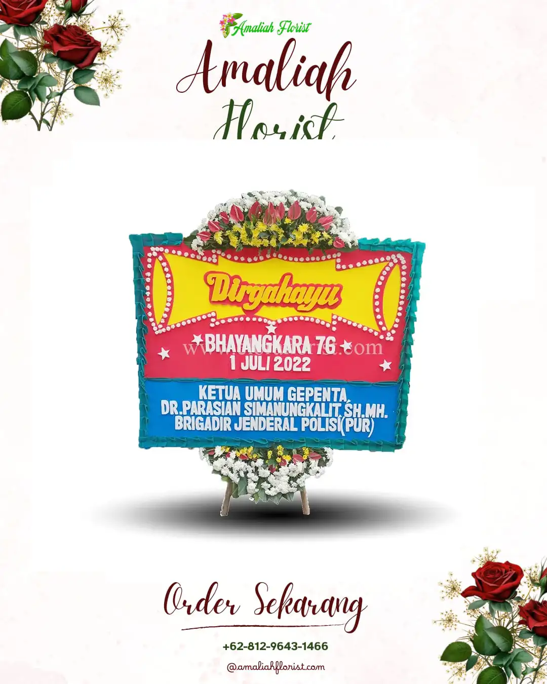 Papan Bunga HUT Ulang Tahun Pulosaren